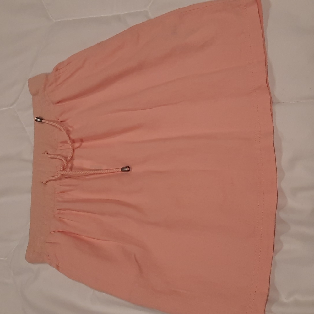 Pink linen skirt sz xs